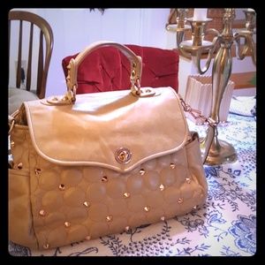 Rebecca Minkoff satchel crossbody Tan with Rose Go